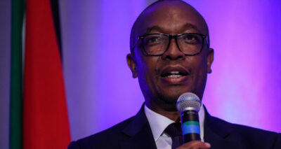 Le ministre sud-africain du Commerce Parks Tau annonçant une offre révisée d’accord commercial aux États-Unis pour réduire les tarifs sur les exportations
