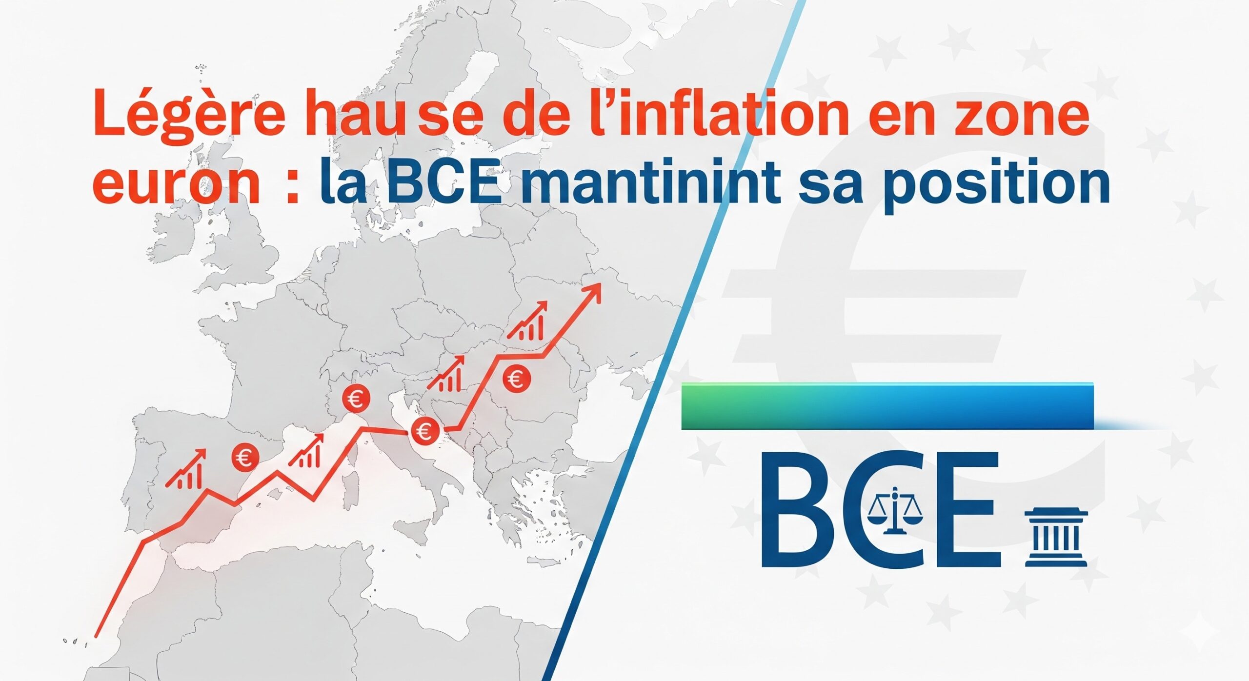 Légère hausse de l’inflation en zone euro : la BCE maintient sa position Légère hausse de l’inflation en zone euro : la BCE maintient sa position
